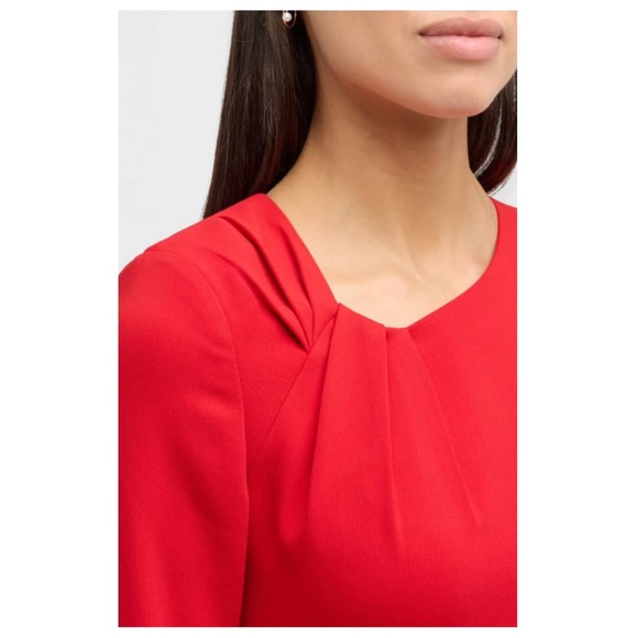 Badgley Mischka Twist-Front Long-Sleeve Dress - Picture 6 of 16